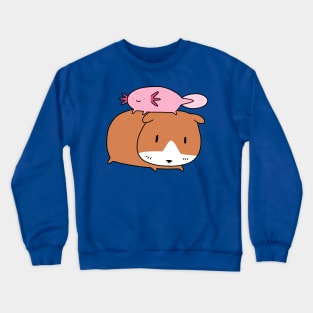 Axolotl and Guinea Pig Crewneck Sweatshirt